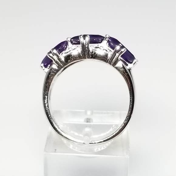 SS Amethyst & Topaz Ring  Sz7 - Picture 5 of 10